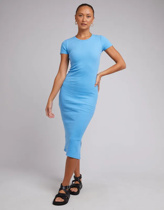 Silent Theory Mika Midi Dress Dark Blue sold by Shine On
