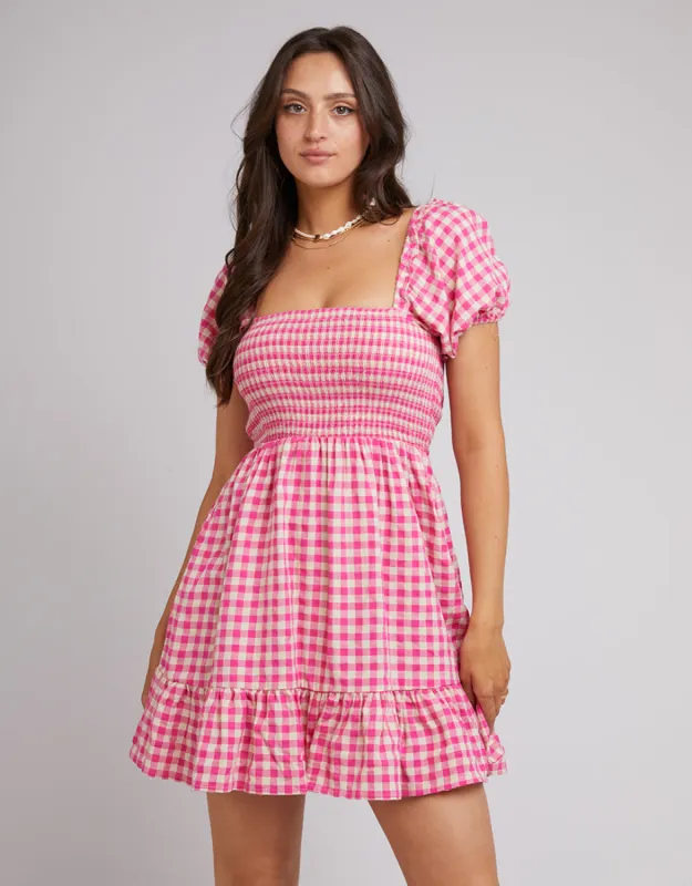 All About Eve Georgette Shirred Dress Rose sold by Shine On