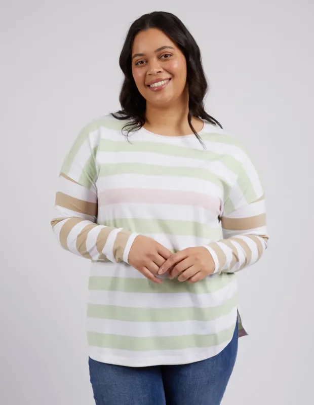 Elm Vista Long Sleeve Tee Multi Stripe sold by Shine On