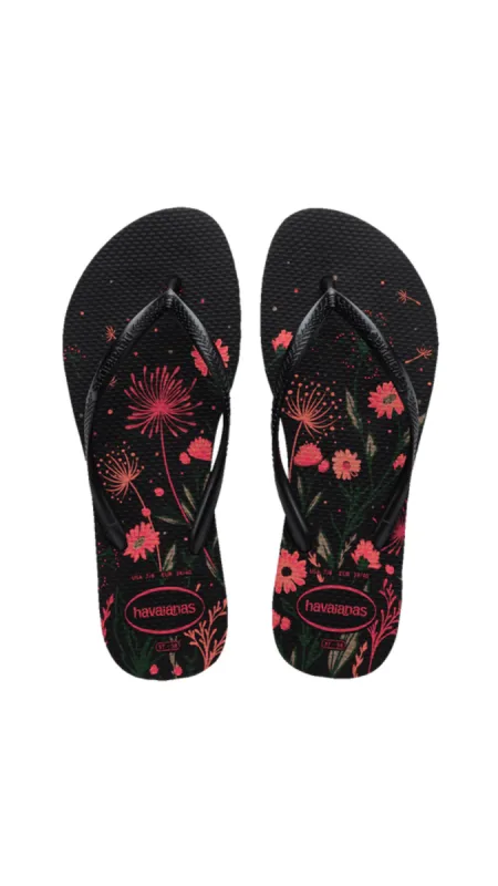 Havaianas Slim Organic Black Pink made by Havaianas