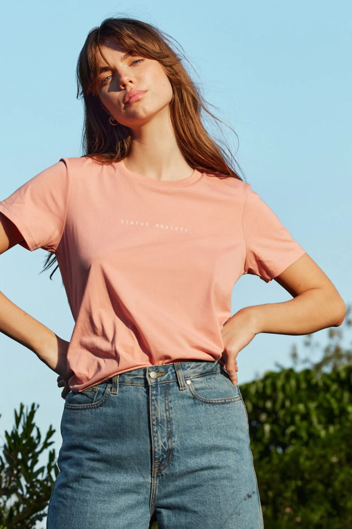 Status Anxiety Think It Over Tee Rose sold by Shine On product image thumbnail 4