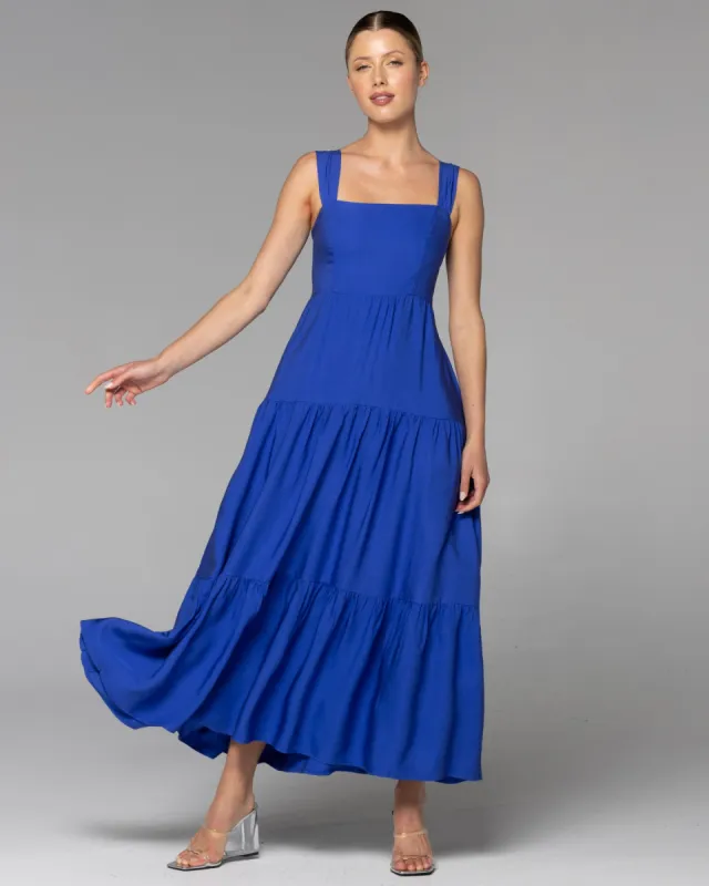 Fate Heart & Soul Tiered Maxi Dress Cobalt Blue sold by Shine On