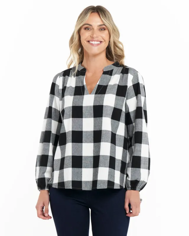Betty Basics Pennydale Shirt Black Check sold by Shine On