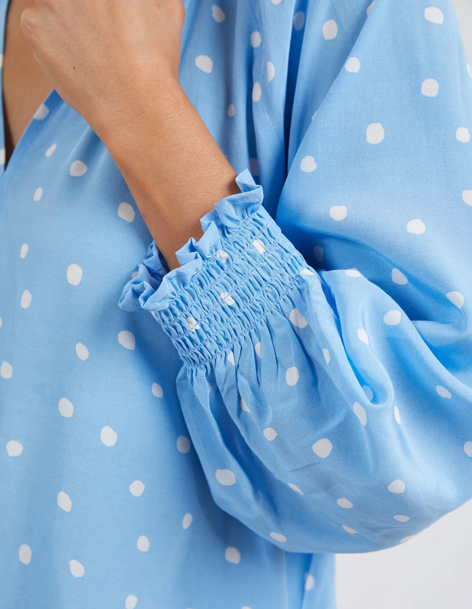 Elm Romy Spot Blouse Azure Blue Spot sold by Shine On product image thumbnail 2