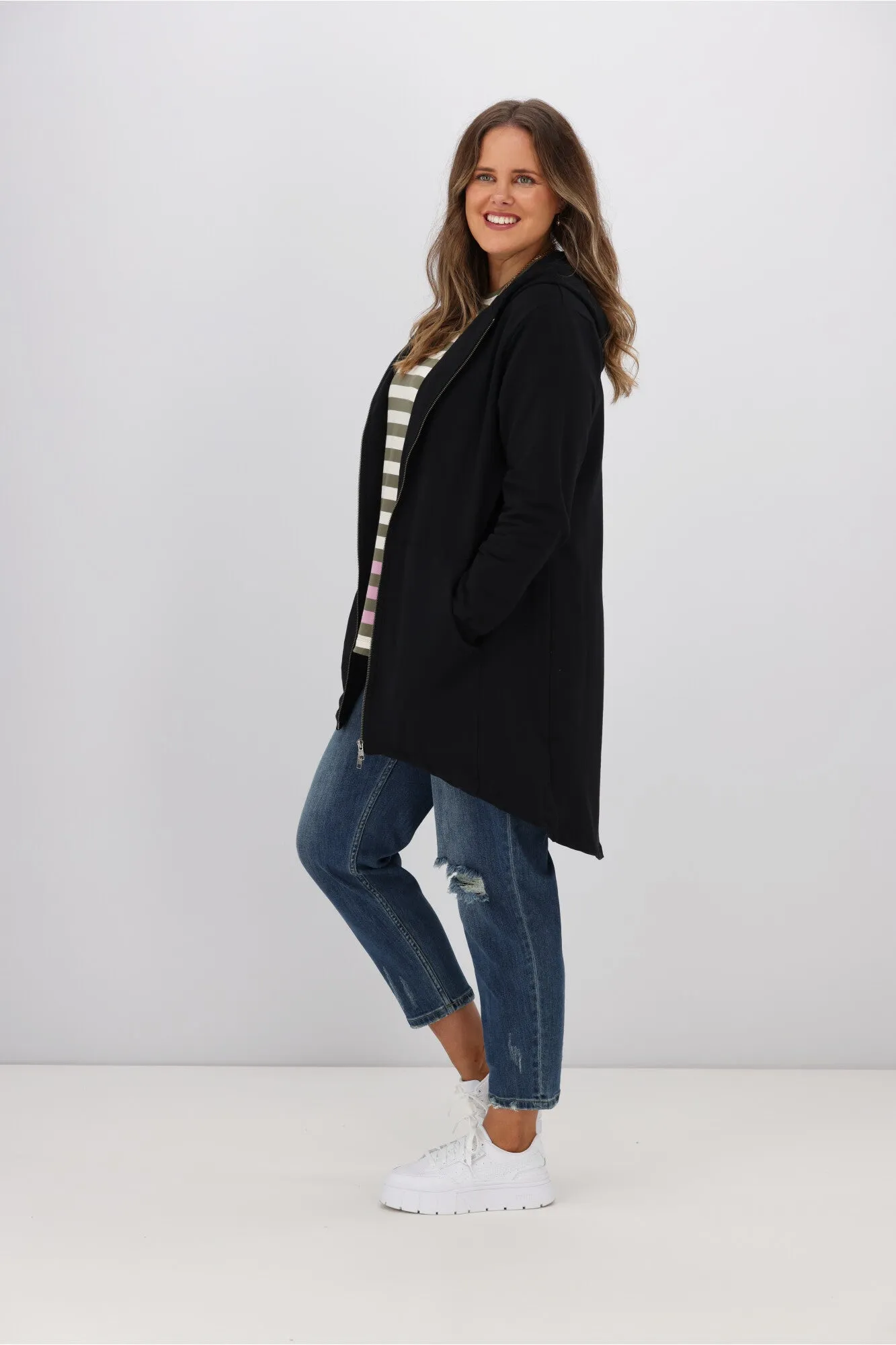 Elm Mara Zip Hoody Black sold by Shine On product image thumbnail 5