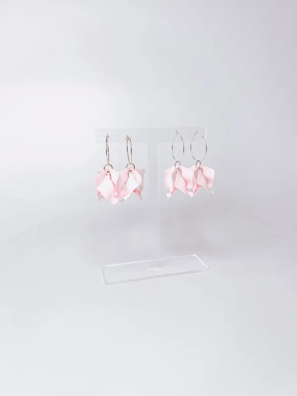 Willow Collective Peony Hoops Pinky Nude Gold sold by Shine On