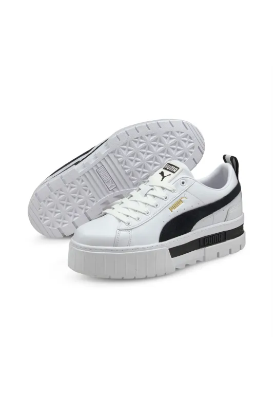 Puma Mayze Leather Womens White Black sold by Shine On