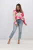 Fria Ava Cloud Print Blouson Sleeve Blouse Fuchsia sold by Shine On