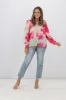 Fria Ava Cloud Print Blouson Sleeve Blouse Fuchsia sold by Shine On