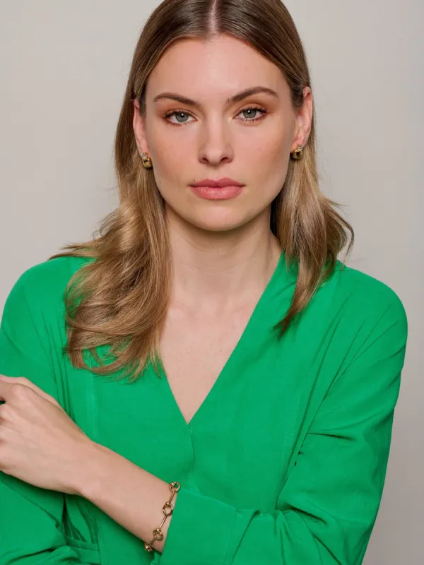 Tiger Tree Circle Link Bracelet Gold Bar sold by Shine On