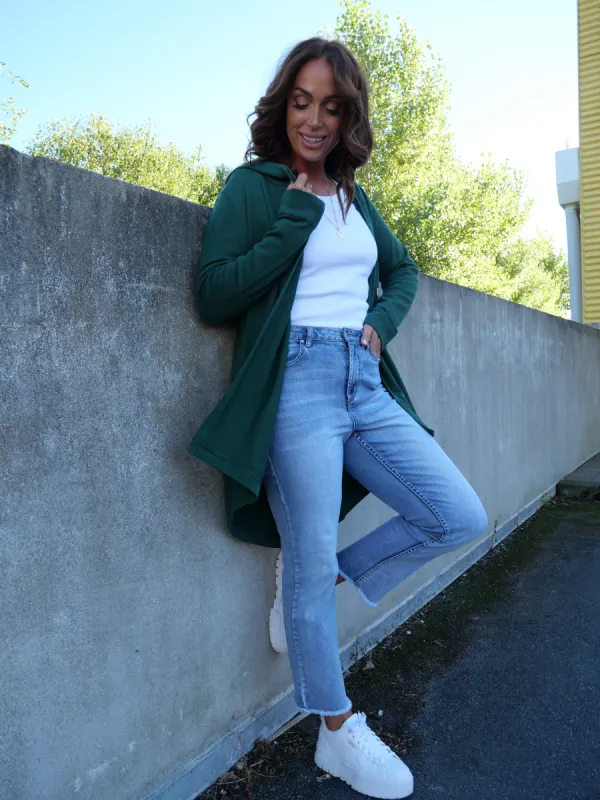 Shine On Label Big Dreams Merino Cardigan Forest sold by Shine On