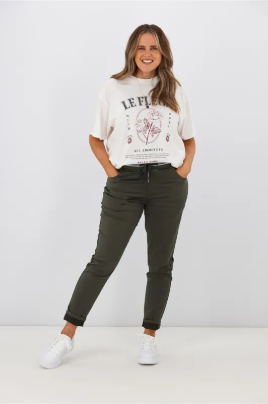 Elm Margo Jogger Khaki sold by Shine On