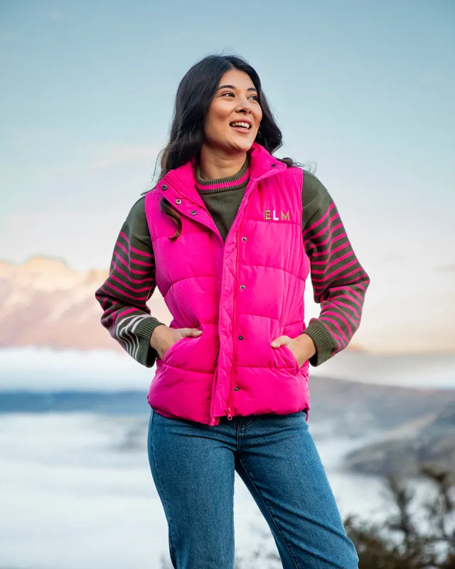 Elm Core Puffer Vest Shocking Pink sold by Shine On
