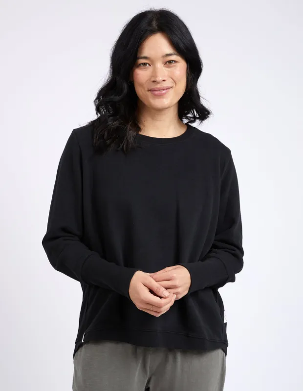 Elm Cosy Devine Crew Black sold by Shine On