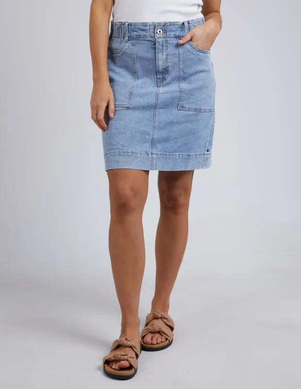Elm Atlas Denim Skirt Blue sold by Shine On