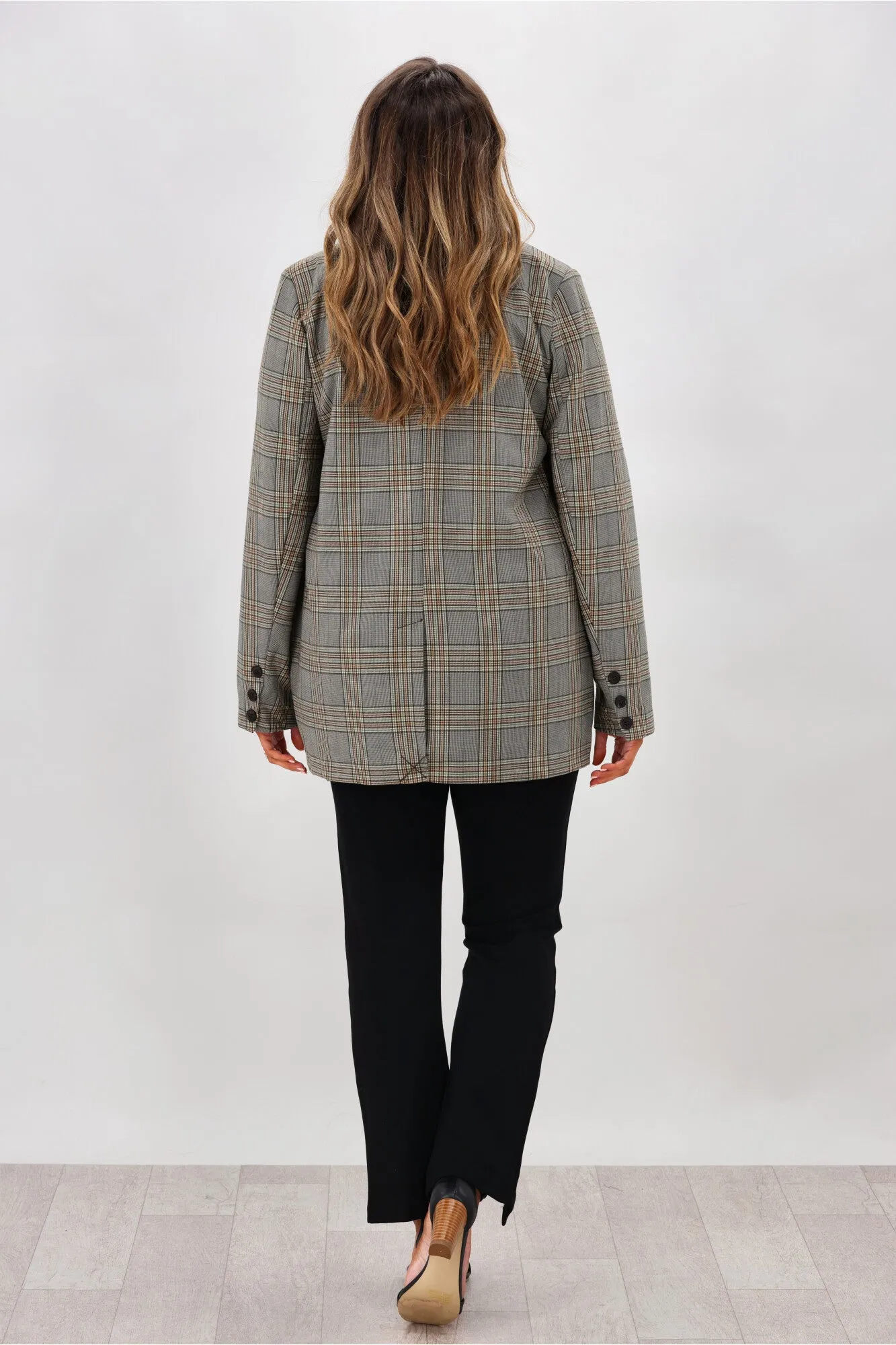 Foxwood Beatrix Blazer Tan Green Check sold by Shine On product image thumbnail 5