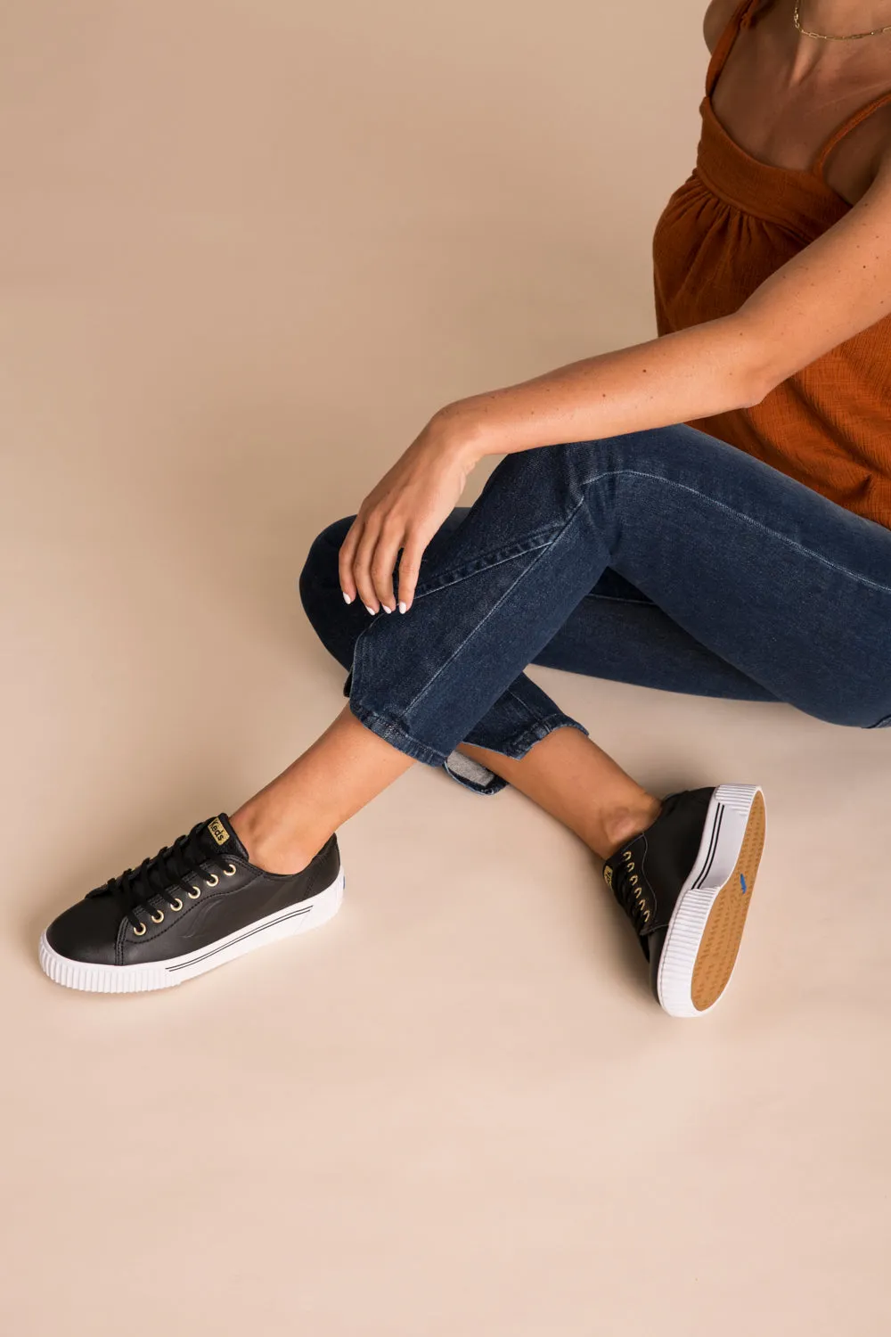 Keds Crew Kick Alto Leather Sneaker Black sold by Shine On product image thumbnail 3