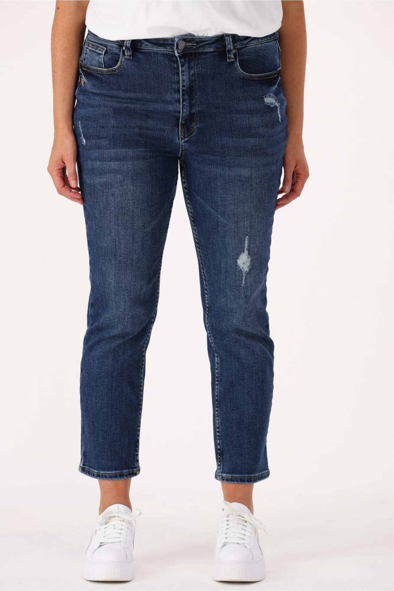 Shine On Label Kendric Straight Leg Jean Dark Indigo Wash sold by Shine On product image thumbnail 2