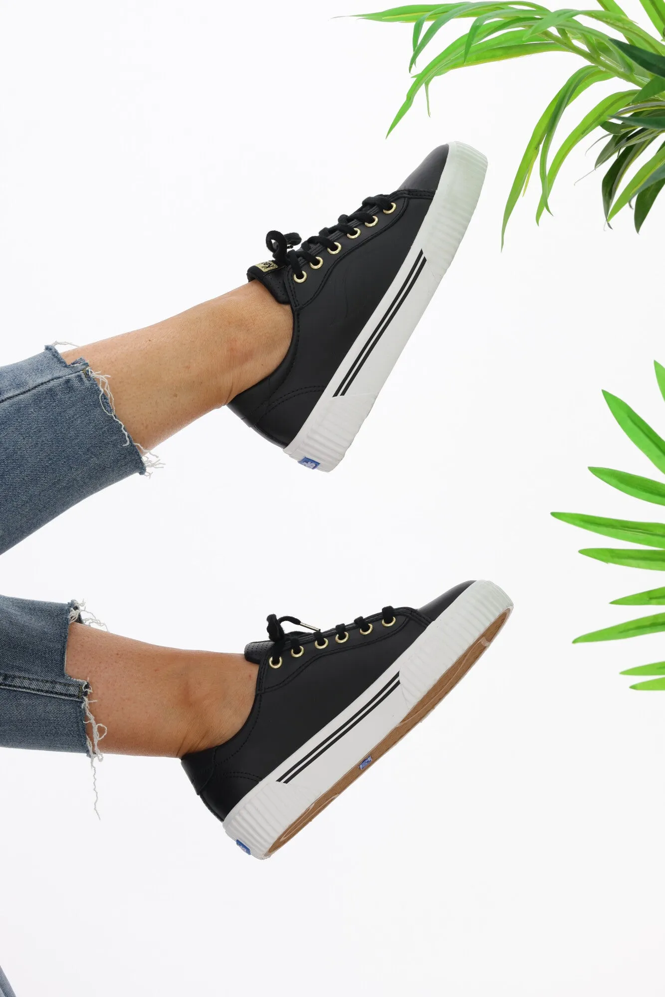 Keds Crew Kick Alto Leather Sneaker Black sold by Shine On