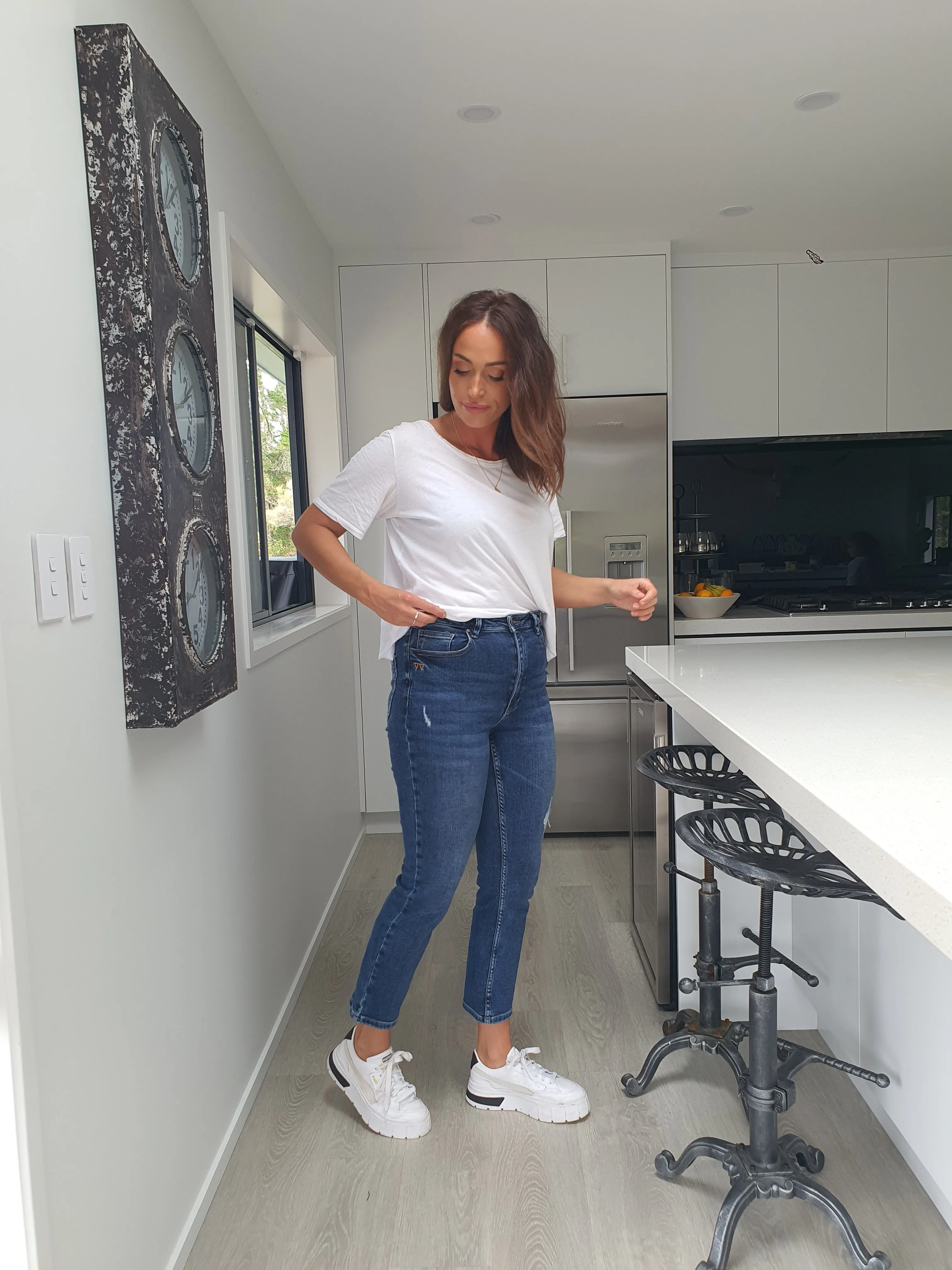 Shine On Label Kendric Straight Leg Jean Dark Indigo Wash sold by Shine On product image thumbnail 5