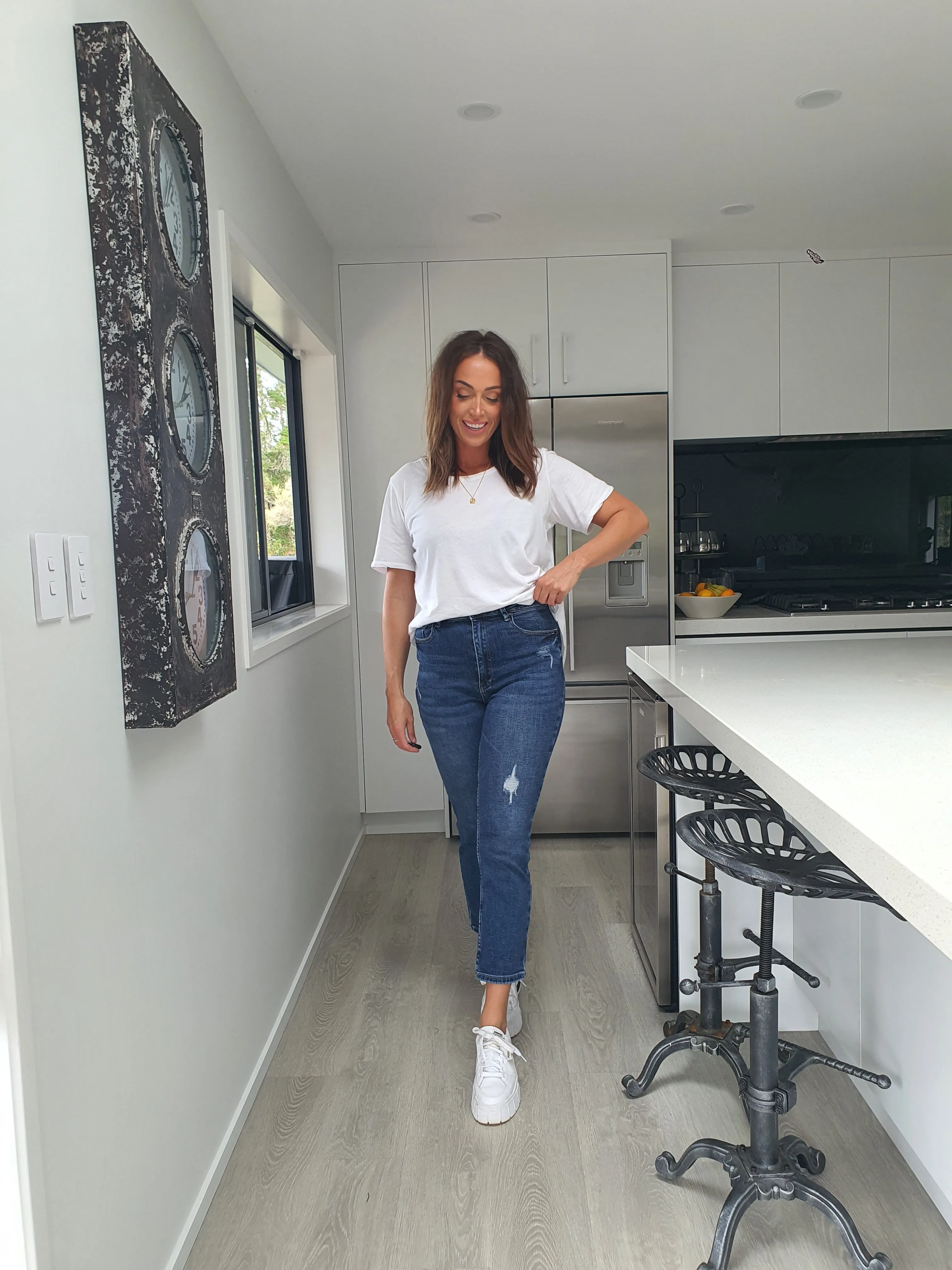 Shine On Label Kendric Straight Leg Jean Dark Indigo Wash sold by Shine On product image thumbnail 3