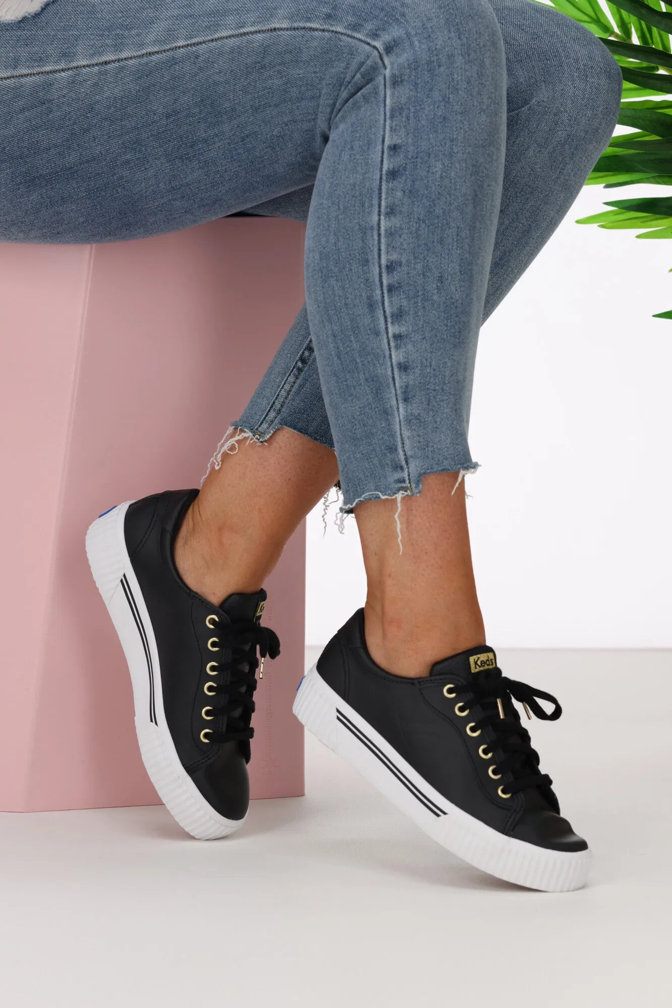 Keds Crew Kick Alto Leather Sneaker Black sold by Shine On product image thumbnail 2