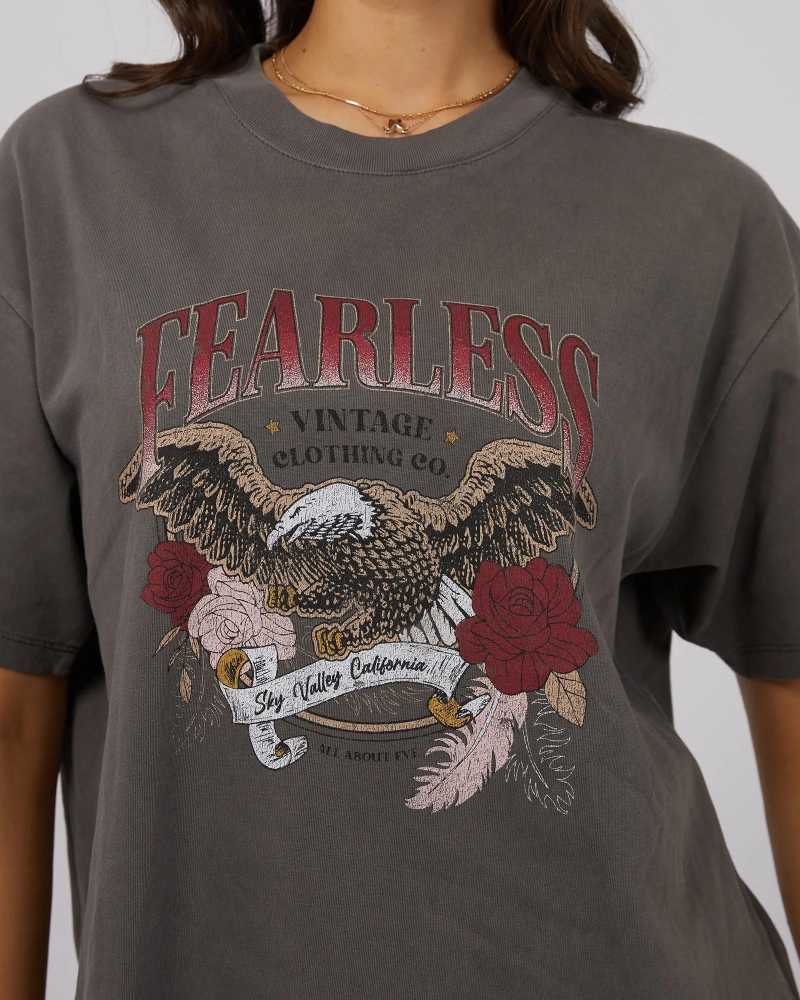 All About Eve Fearless Oversized Tee Charcoal sold by Shine On product image thumbnail 4