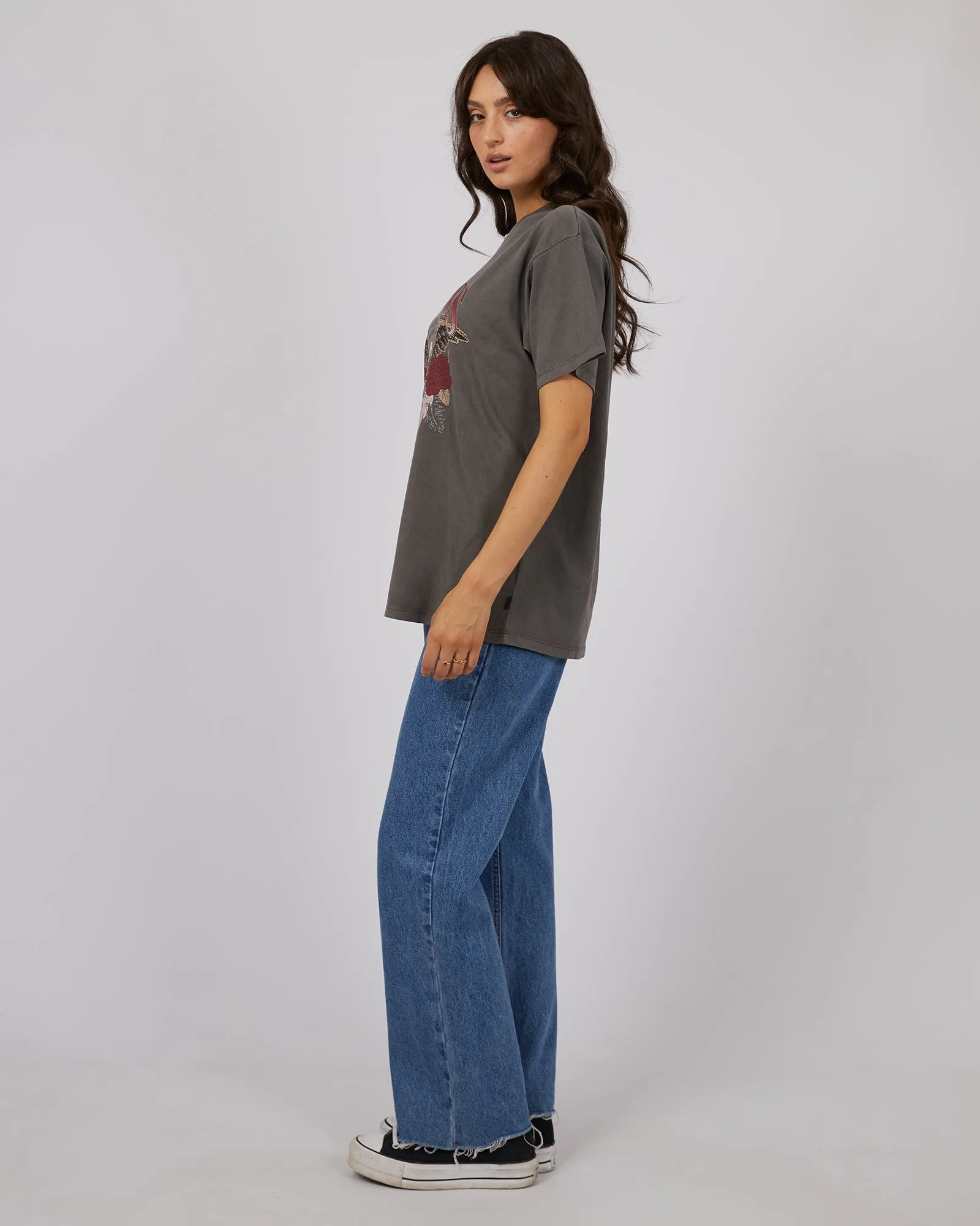 All About Eve Fearless Oversized Tee Charcoal sold by Shine On product image thumbnail 3
