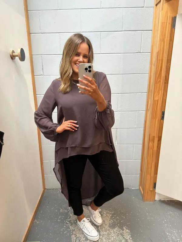 Stella + Gemma Saratoga Top Raisin sold by Shine On