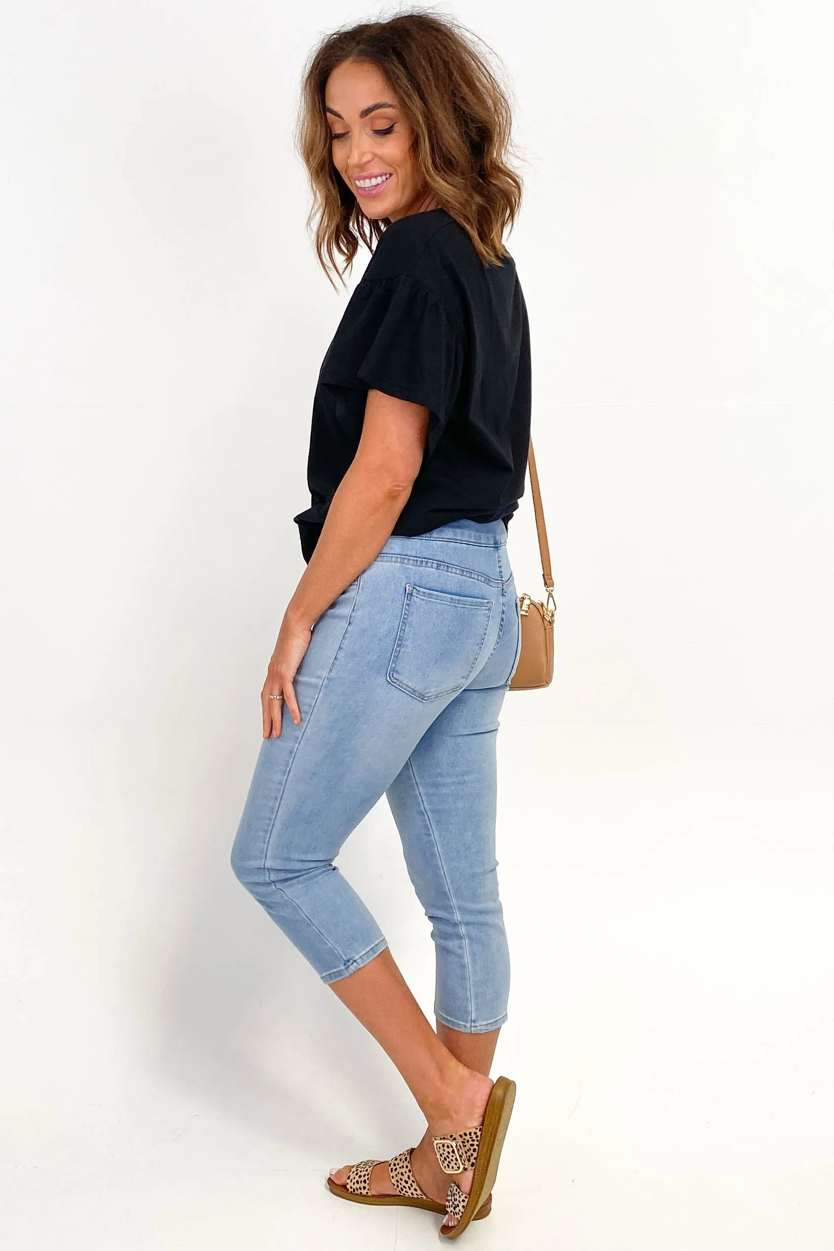 Betty Basics Maisie Capri Jean Ice Blue sold by Shine On product image thumbnail 4