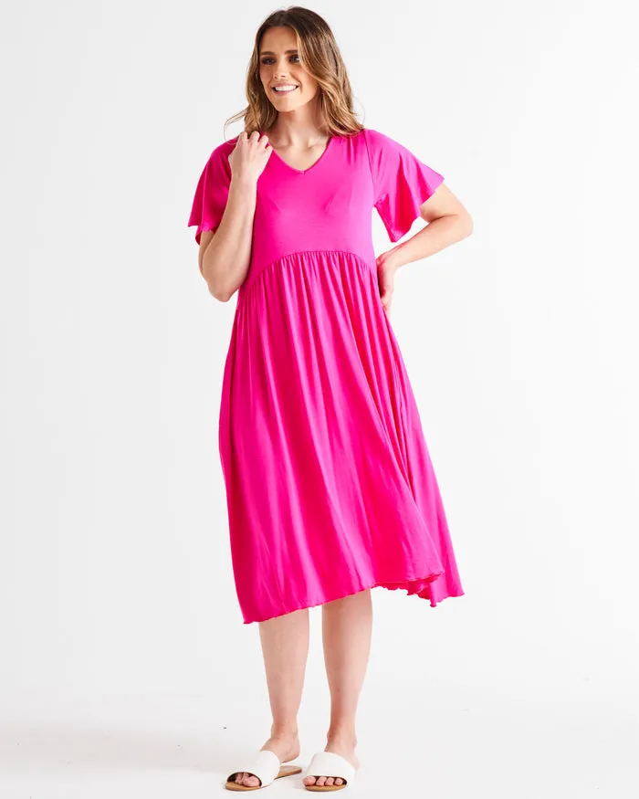 Betty Basics Donna Dress Raspberry sold by Shine On