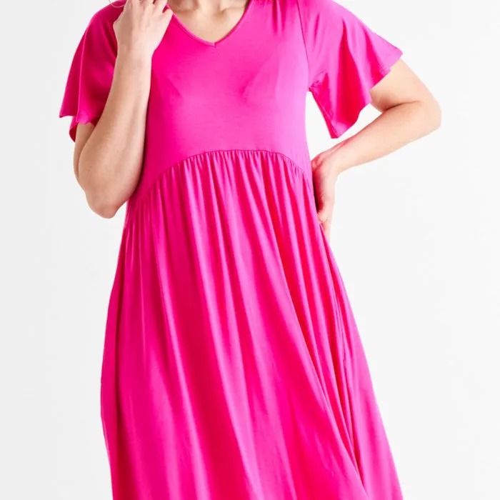 Betty Basics Donna Dress Raspberry sold by Shine On product image thumbnail 3
