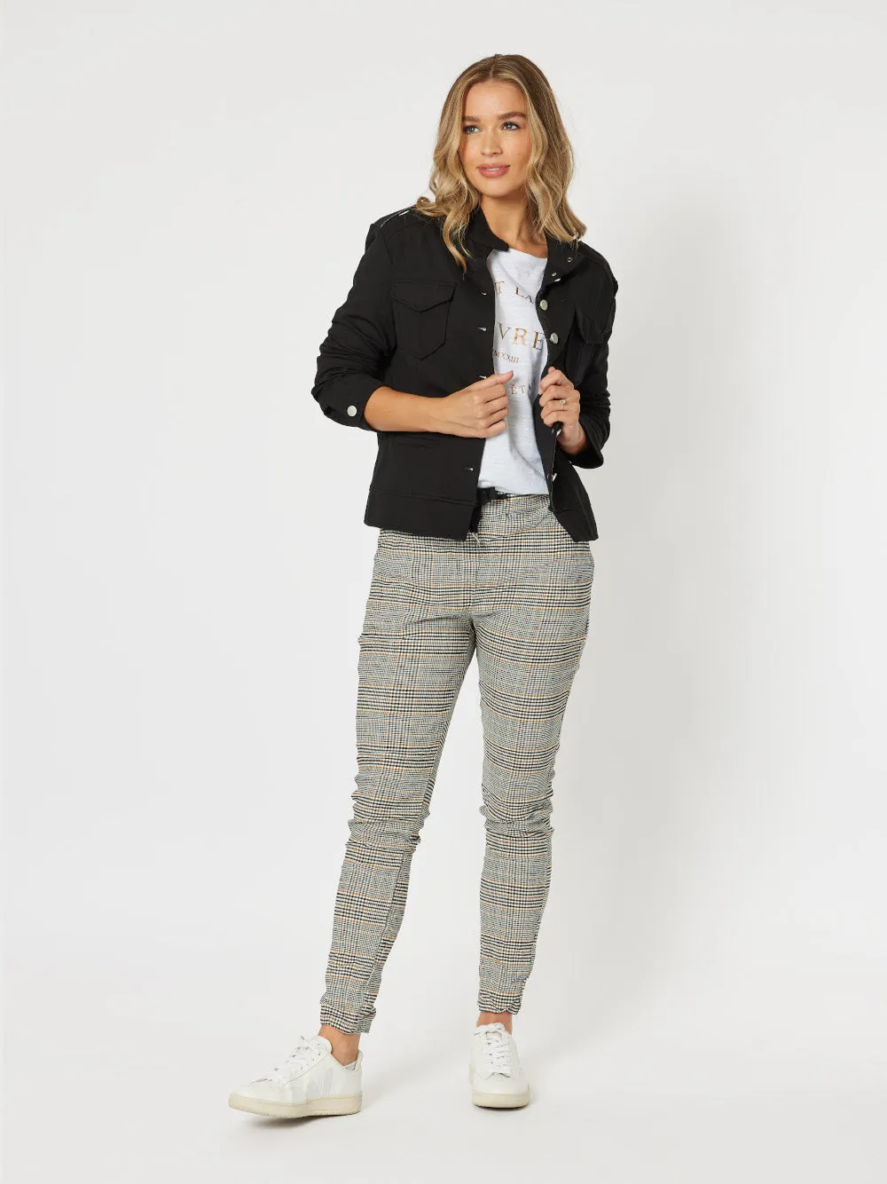 Threadz Military Ponte Jacket Black sold by Shine On product image thumbnail 2