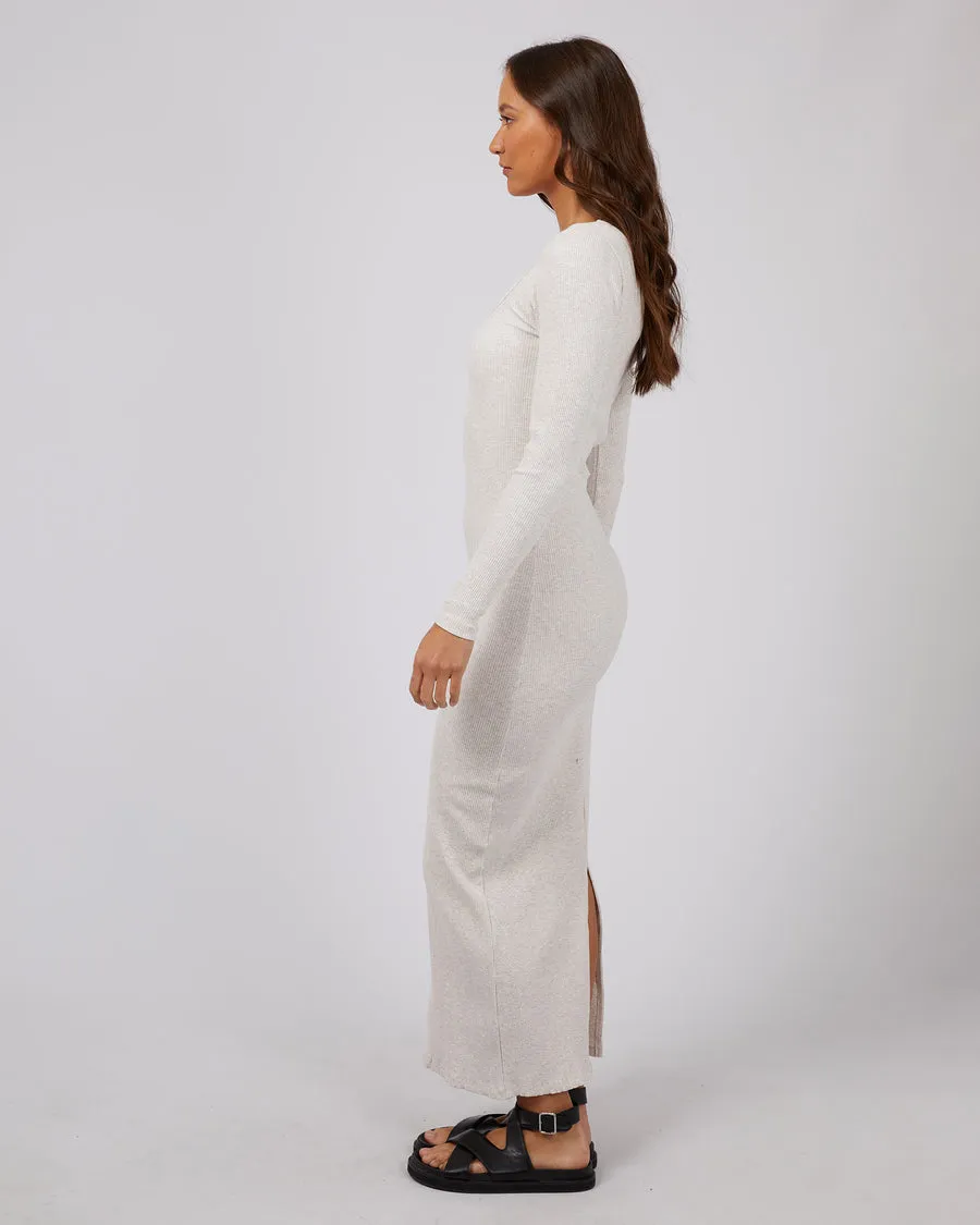 Silent Theory Hazel L/S Maxi Dress Oatmeal sold by Shine On product image thumbnail 5