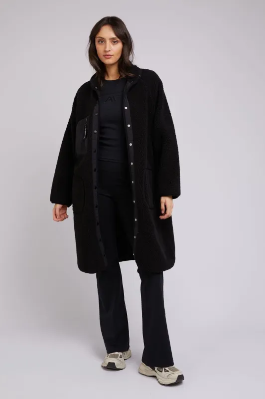 All About Eve Active Teddy Longline Jacket Black sold by Shine On