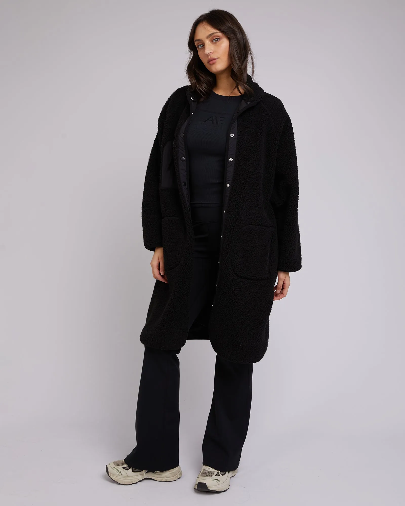 All About Eve Active Teddy Longline Jacket Black sold by Shine On product image thumbnail 4