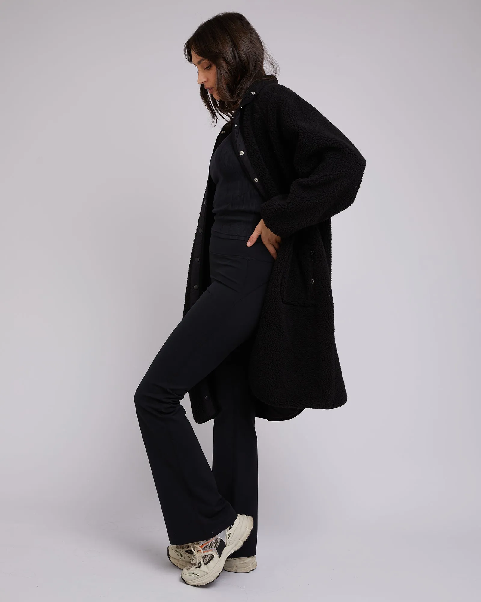 All About Eve Active Teddy Longline Jacket Black sold by Shine On product image thumbnail 5