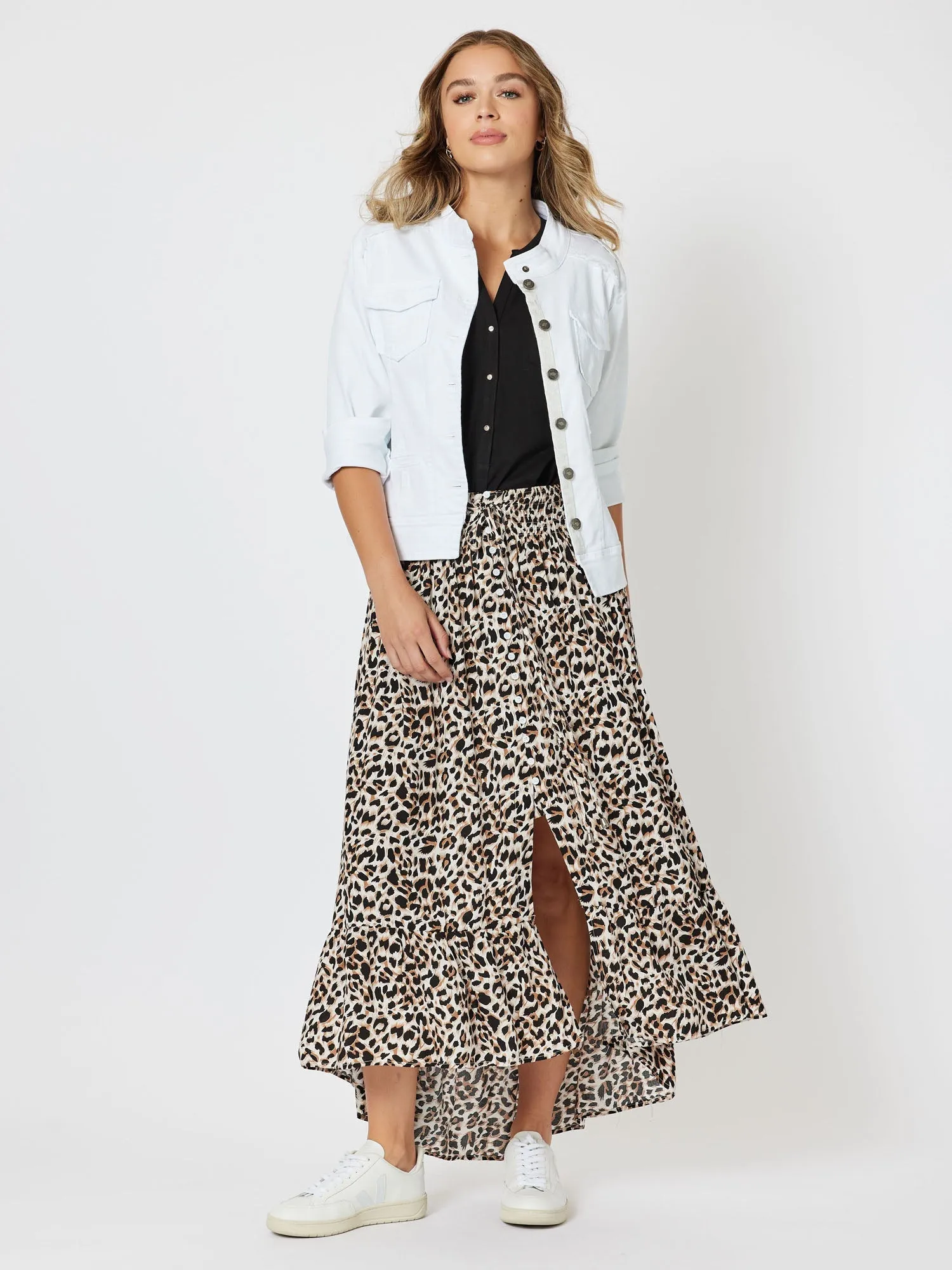 Threadz Military Denim Jacket White sold by Shine On product image thumbnail 3