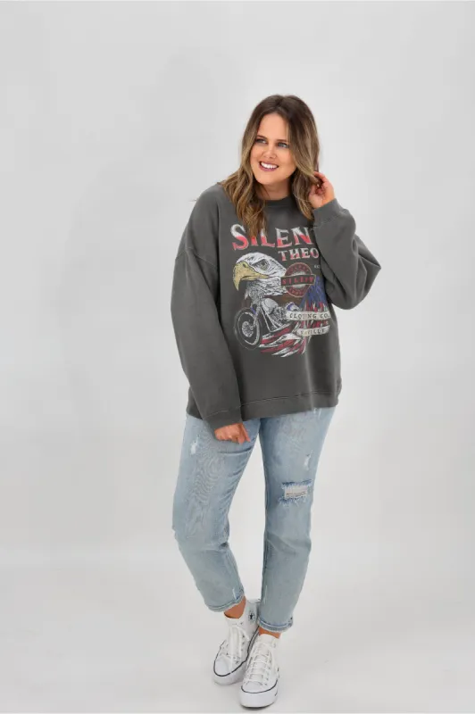 Silent Theory Striker Crew Coal sold by Shine On