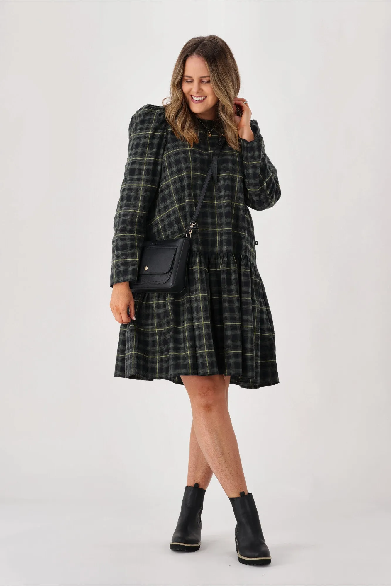 Federation With Me Dress Green Plaid sold by Shine On product image thumbnail 2