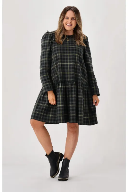 Federation With Me Dress Green Plaid sold by Shine On