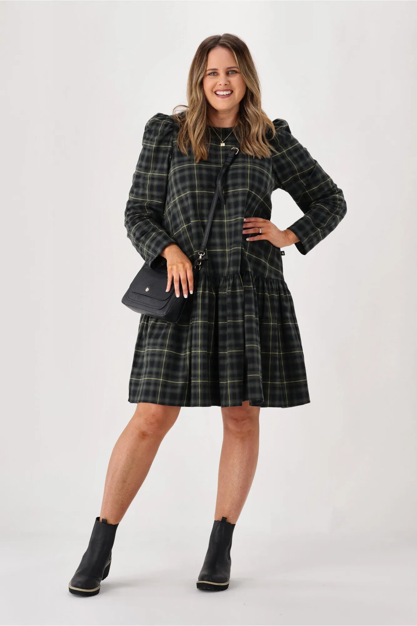 Federation With Me Dress Green Plaid sold by Shine On product image thumbnail 4