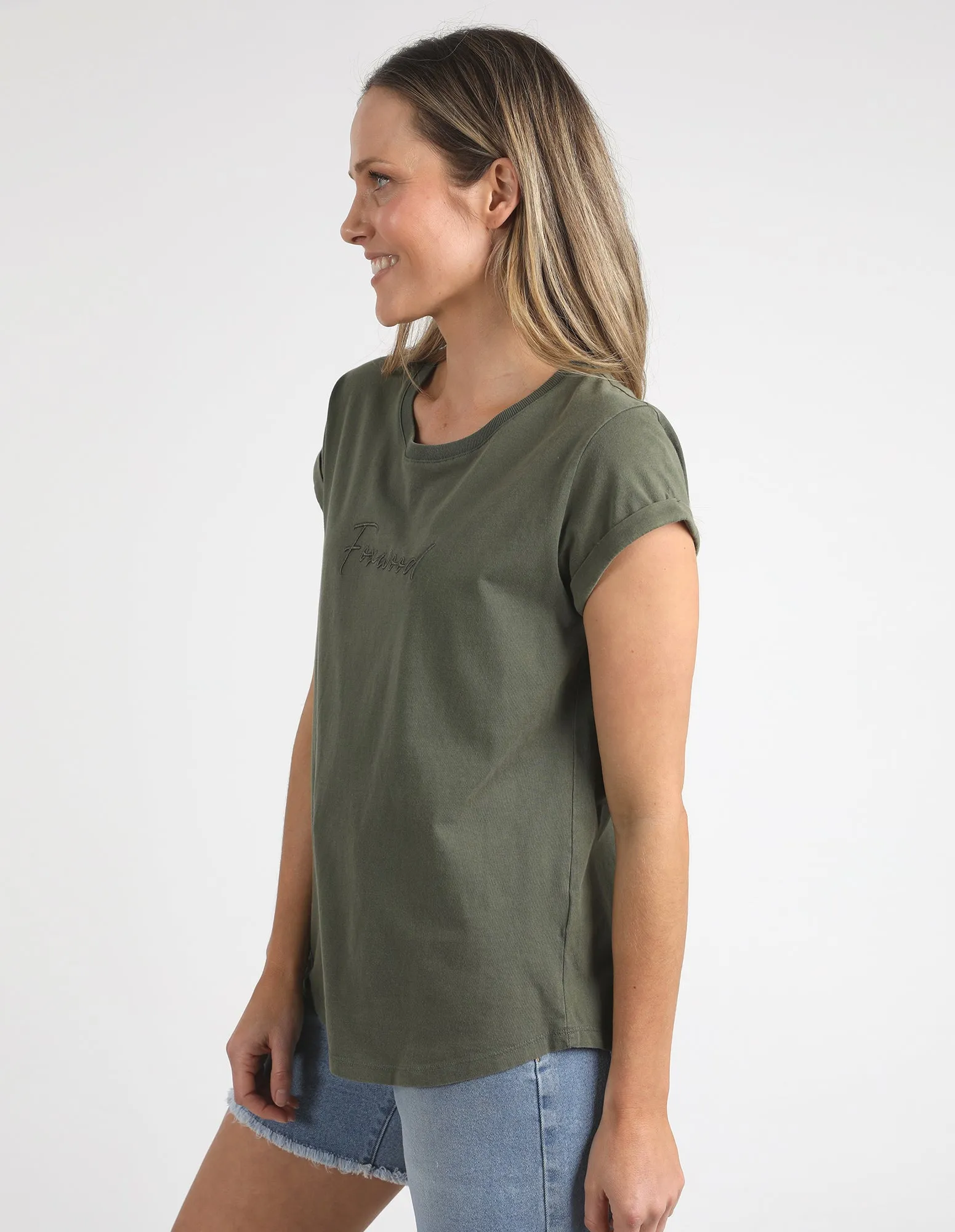 Foxwood Signature Tee Khaki sold by Shine On product image thumbnail 4