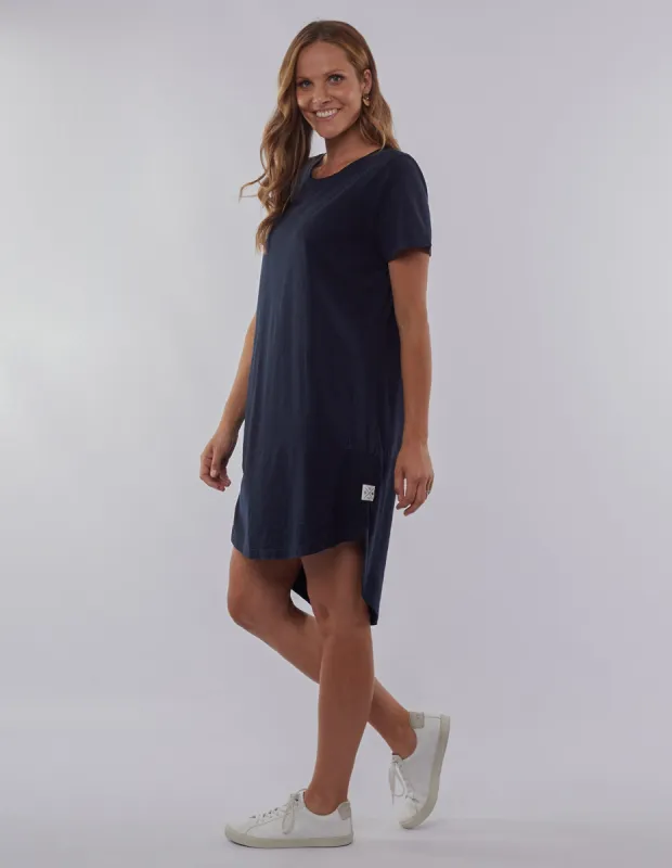 Elm Easy Living Dress Navy sold by Shine On