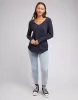 Silent Theory Marvelous L/S Tee Navy sold by Shine On