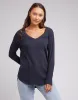 Silent Theory Marvelous L/S Tee Navy sold by Shine On