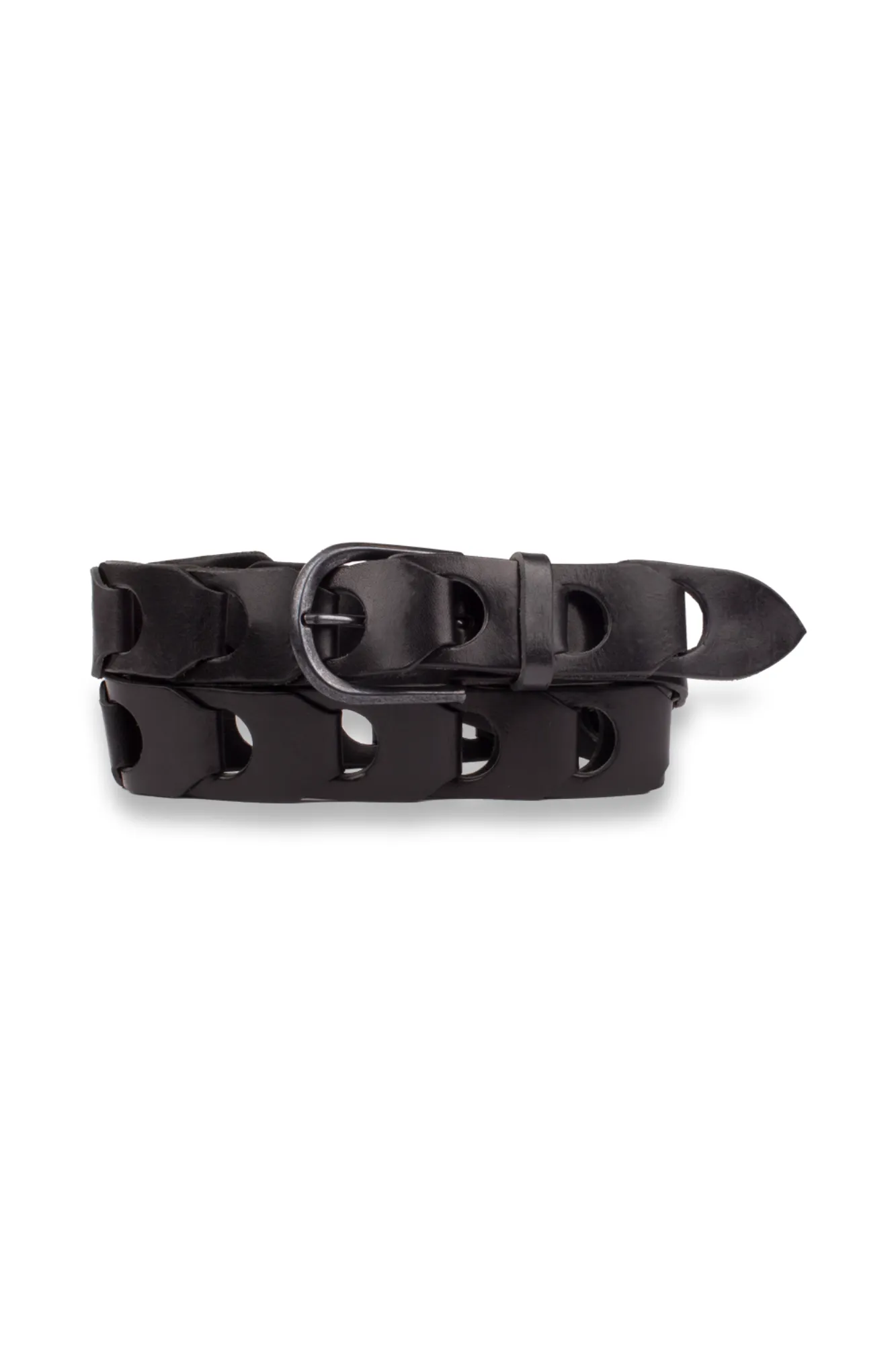 Legend Belts Linked Leather Belt Black sold by Shine On