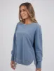 Foxwood Washed Simplified Crew Blue sold by Shine On