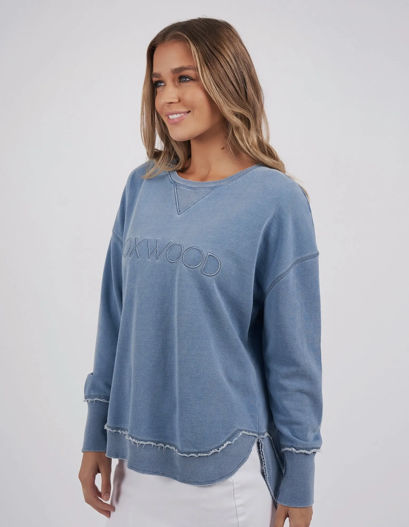 Foxwood Washed Simplified Crew Blue sold by Shine On product image thumbnail 5