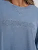 Foxwood Washed Simplified Crew Blue sold by Shine On